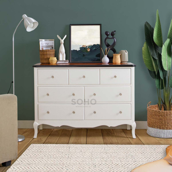 Lemari Laci - Vienna 7 Drawers Top Brown