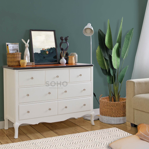 Lemari Laci - Vienna 7 Drawers Top Brown