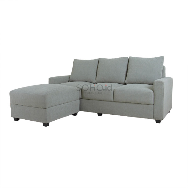 Sofa - Sofa Elton 3 Dudukan + Puff Besar