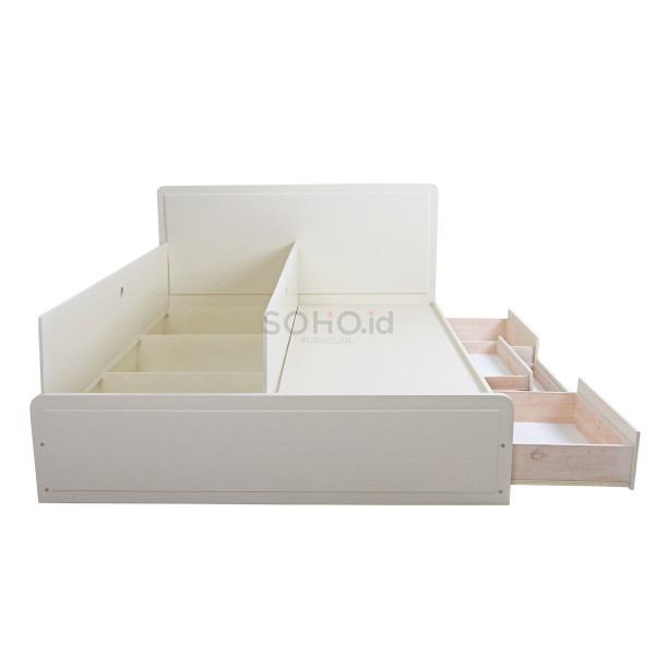 Tempat Tidur Laci - Ellis Bed Ivory