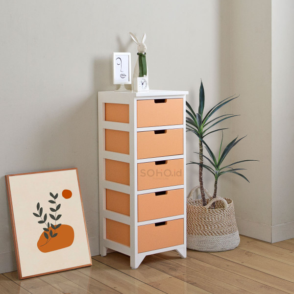 Lemari Laci - Silvia 5 Drawers Natural