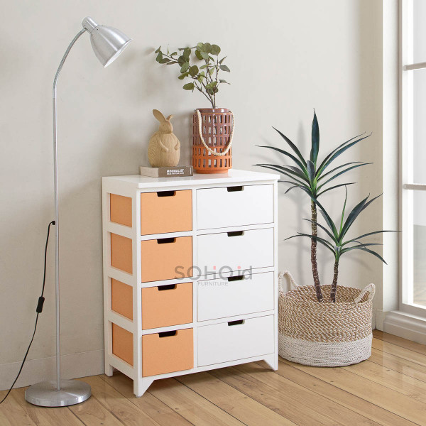 Lemari Laci - Silvia 8 Drawers Natural