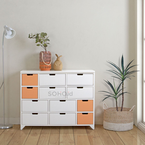Lemari Laci - Silvia 12 Drawers Natural