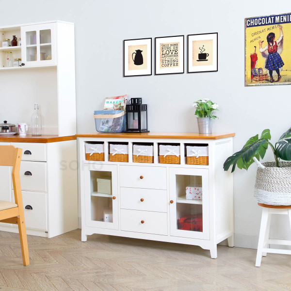 Kabinet - Adante 5 Baskets Glass Door