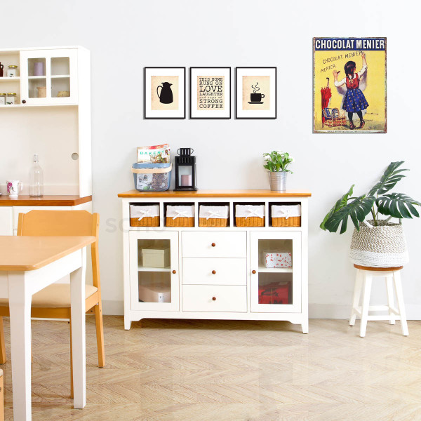 Kabinet - Adante 5 Baskets Glass Door