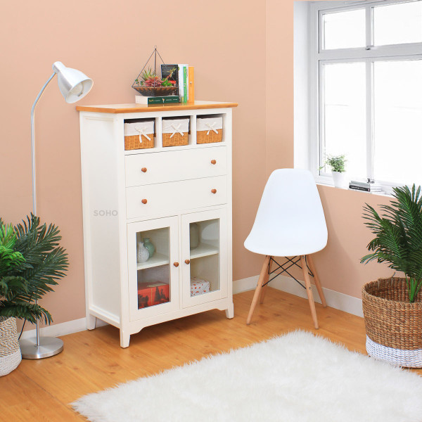 Kabinet - Adante High Natural Glass Door