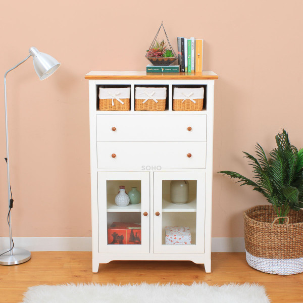 Kabinet - Adante High Natural Glass Door