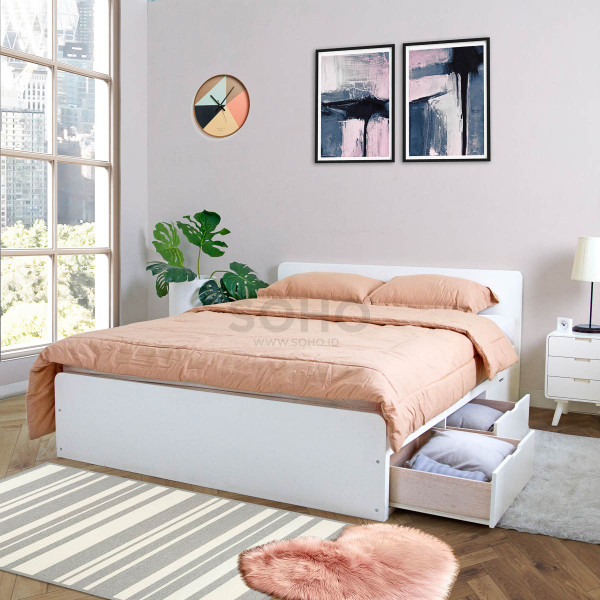 Tempat Tidur Laci - Helsinky Bed Ivory