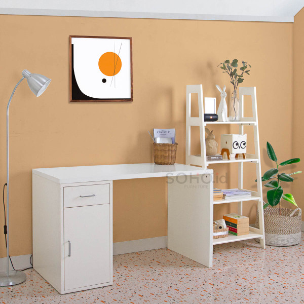 Meja Tulis - Marcelo Desk 1 Drawers Ivory