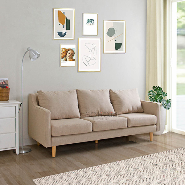 Sofa - Sofa Melinda 3 Seater Cream