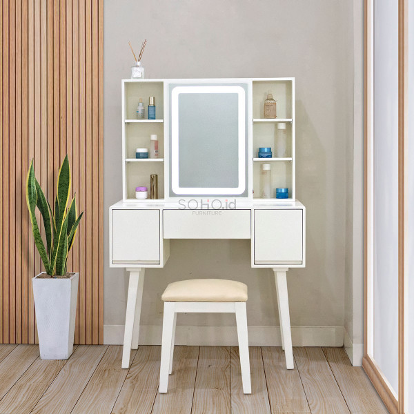 Meja Rias - New Tiana Dressing Table with LED