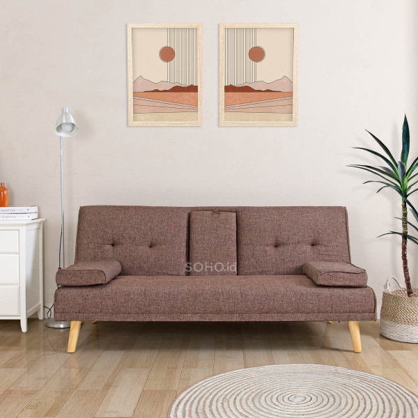 Sofa - New Mulan Sofa Bed Brown