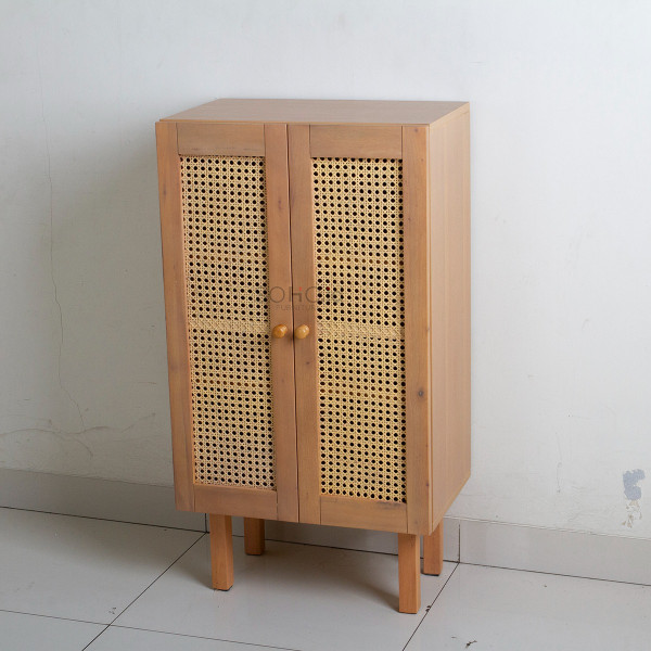 High Cabinet Natural Rattan