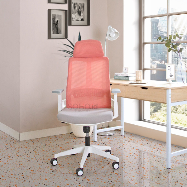 Kursi Kantor SOHO - Ahsoka PC Pink Grey