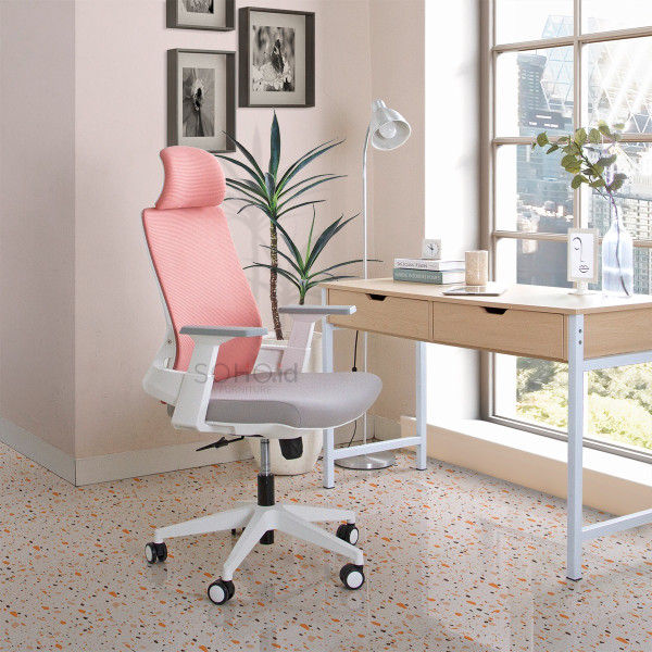Kursi Kantor SOHO - Ahsoka PC Pink Grey