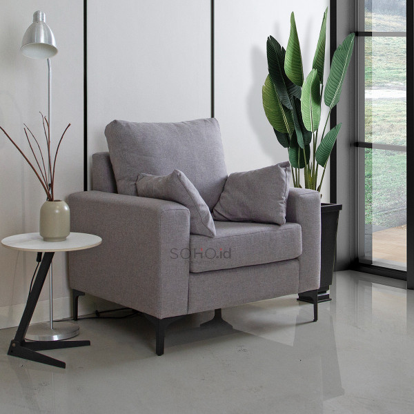 Sofa - Kana 1 Seater Mid Grey