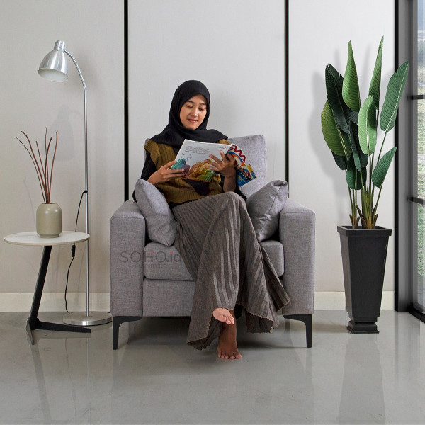 Sofa - Kana 1 Seater Mid Grey