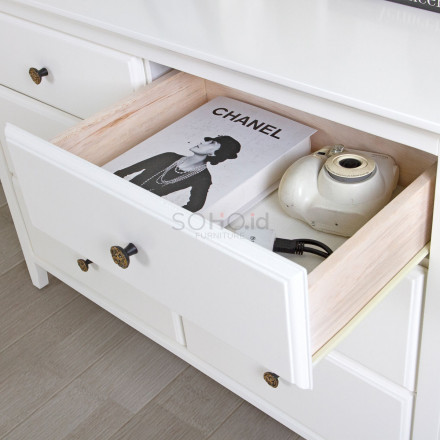 Lemari Laci - Ivy 6 Drawers Ivory