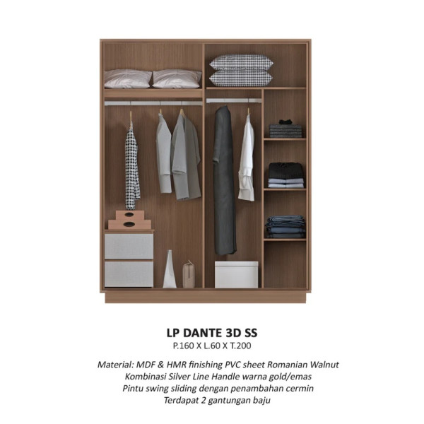 Lemari Pakaian - LP Dante 3D SS