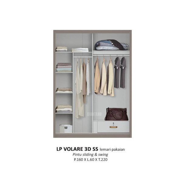 Lemari Pakaian - LP VOLARE 3D SS