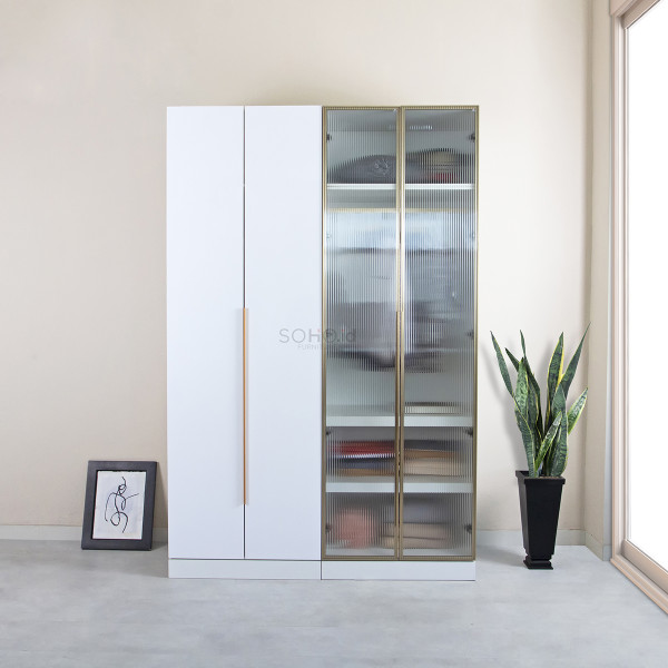 Lemari Pakaian - Liza Wardrobe White