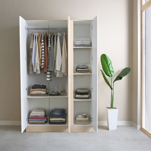 Lemari Pakaian - Rose Wardrobe 3 Pintu