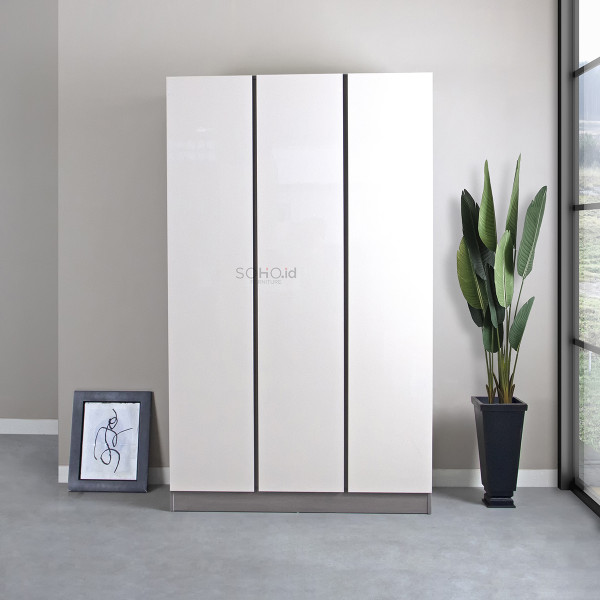 Lemari Pakaian - Greyson Wardrobe 3 Pintu