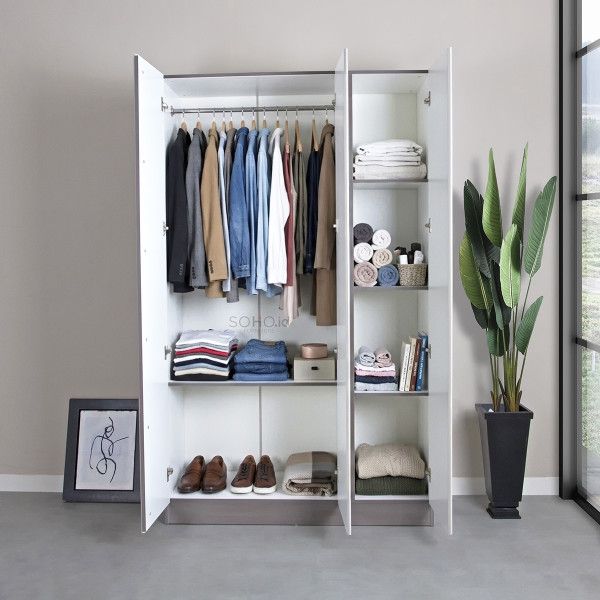 Lemari Pakaian - Greyson Wardrobe 3 Pintu