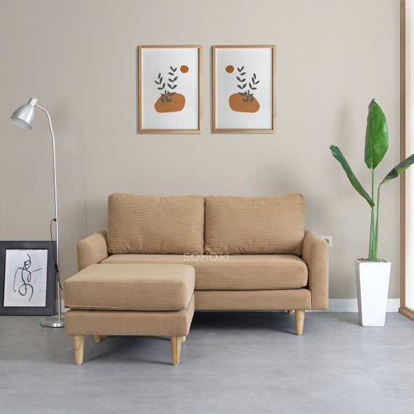 Sofa - Amy Sofa + Ottoman Gold
