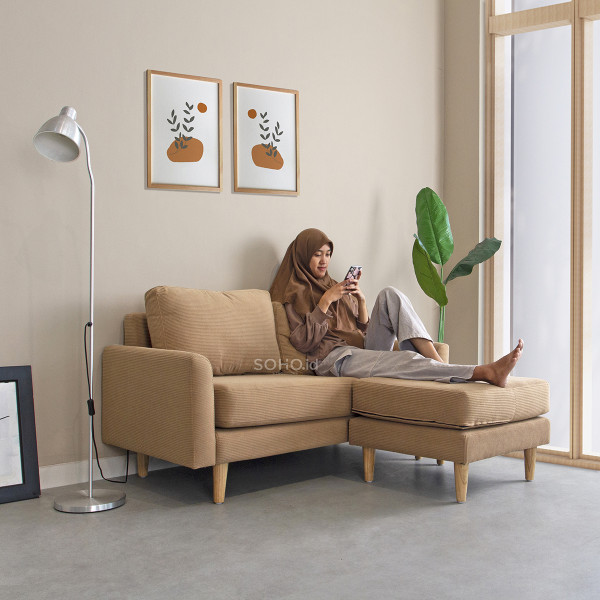 Sofa - Amy Sofa + Ottoman Gold