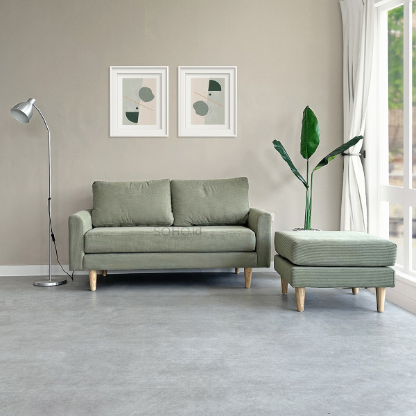 Sofa - Amy Sofa + Ottoman Olive