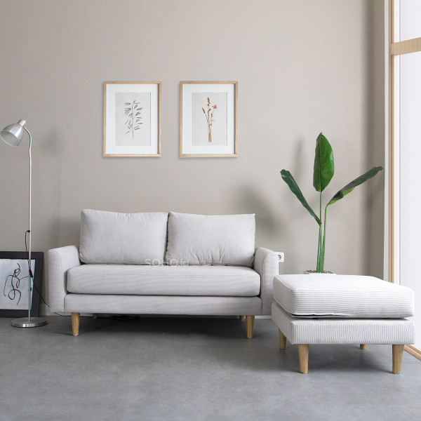 Sofa - Amy Sofa + Ottoman Moonbeam