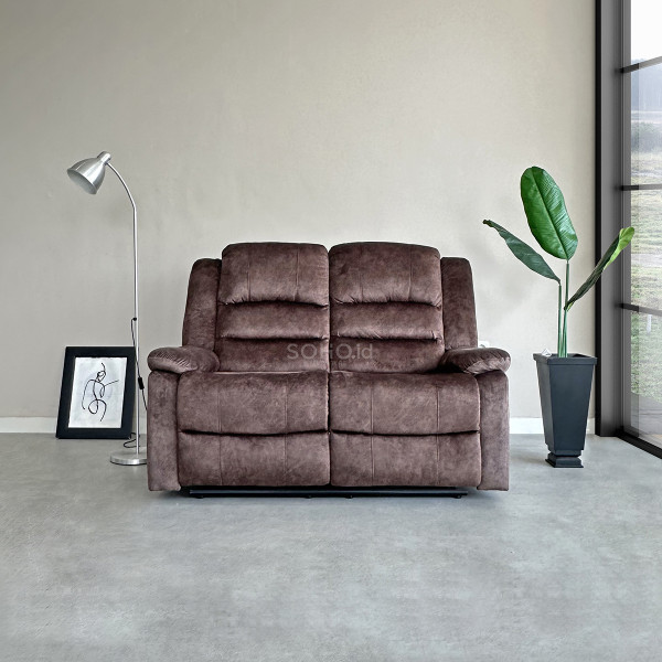 Sofa - Romero Sofa 2 Seat Recliner Brown