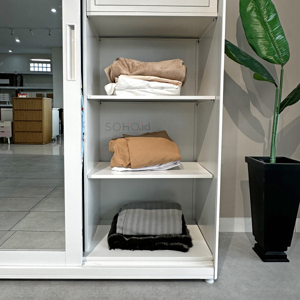 Lemari Pakaian Besi - Mike Wardrobe 120