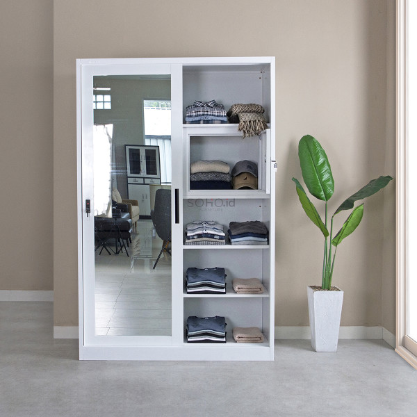 Lemari Pakaian Besi - Gloria SL Wardrobe 120