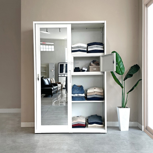 Lemari Pakaian Besi - Oliver SL Wardrobe 120