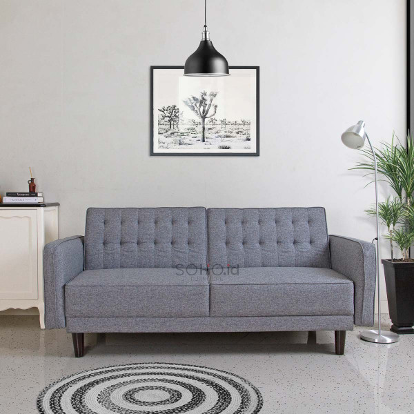 Sofa - Kenzo 2 Seater Sofa Bed Grey