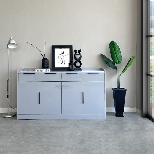 Kabinet - Calya Wooden Sideboard Grey