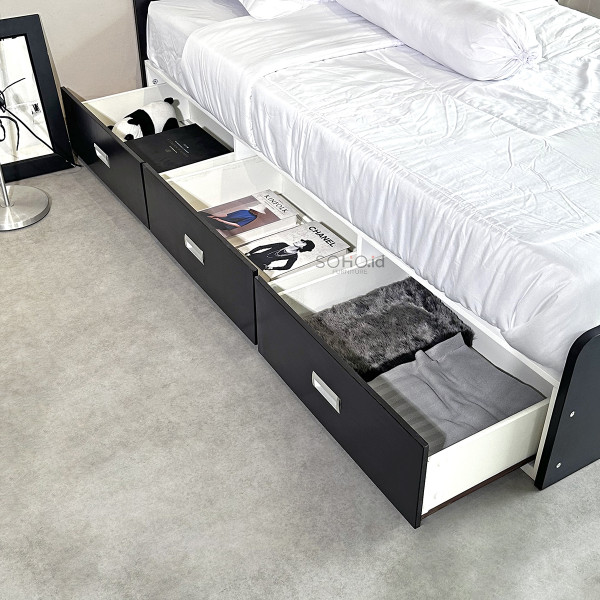 Tempat Tidur Laci - Ecco Bed Dark Brown