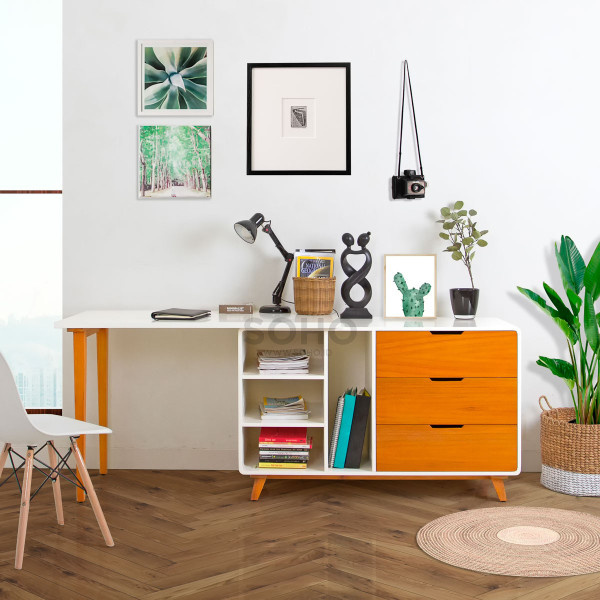Meja Tulis - Helsinky Desk Two Tone (Natural)