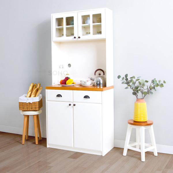 Lemari Makan - Alma Pantry 800 Natural Top