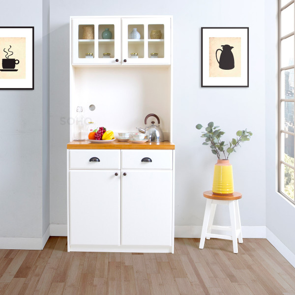 Lemari Makan - Alma Pantry 800 Natural Top