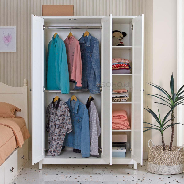 Lemari Pakaian - Ashley Wardrobe 3 Pintu