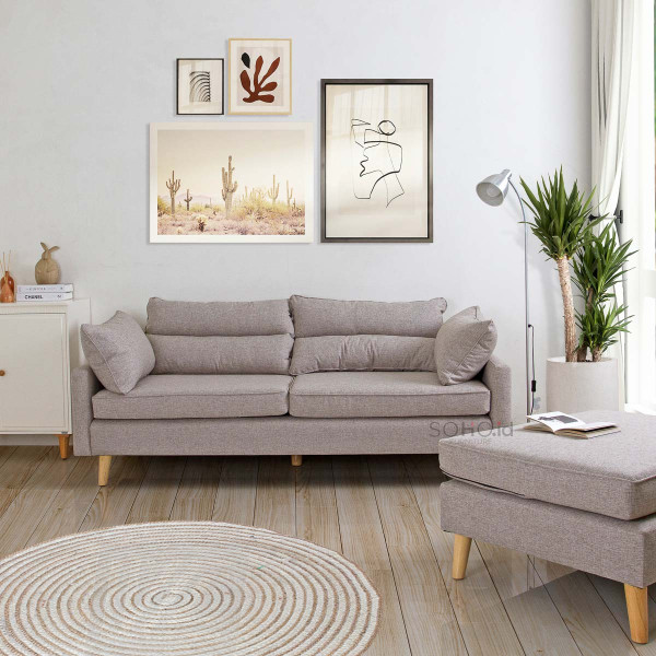 Sofa - Sofa L Charlie Light Brown