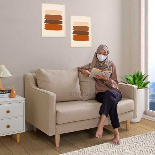 Sofa - Sofa Melinda 2 Seater Cream