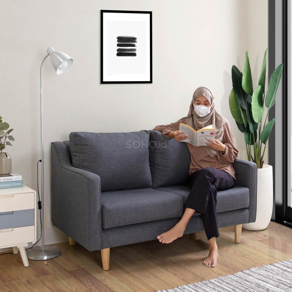 Sofa - Sofa Melinda 2 Seater Grey