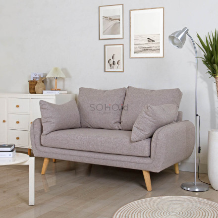 Sofa - Sofa Jackie 2 Seater Light Brown
