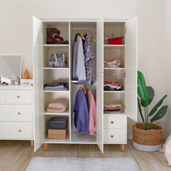 Lemari Pakaian - Ellis Wardrobe 3 Pintu