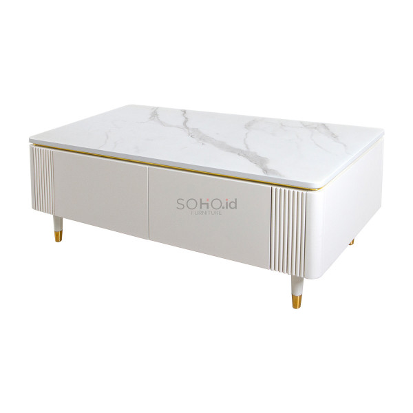 Meja Tamu - Amerie Sofa Table Ivory